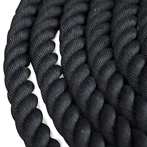 Sale Sale Black Workout Rope معركة ثقيلة 100% بوليستر داكرون الحبل 1,5 القطر 30 40 50 طولًا