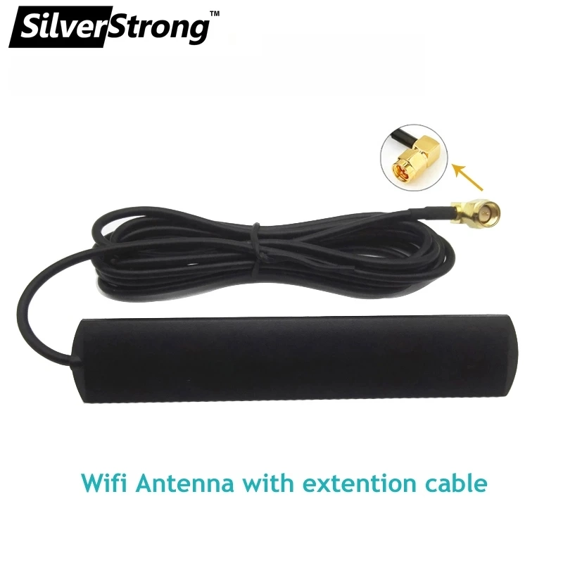 4dBi SMA Connector, WiFi Antenna, 4G Ant, 2m Long, Universal for Android Car DVD Player 700-2700MHz