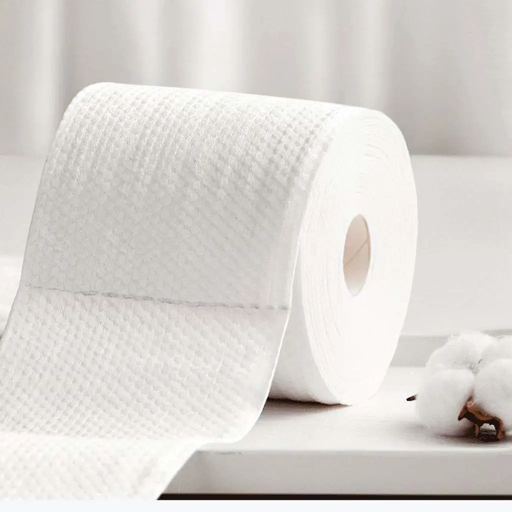 Disposable Hair Dry Towel with Perforation Roll, Super Absorbency Cotton Cleaning Towel Roll