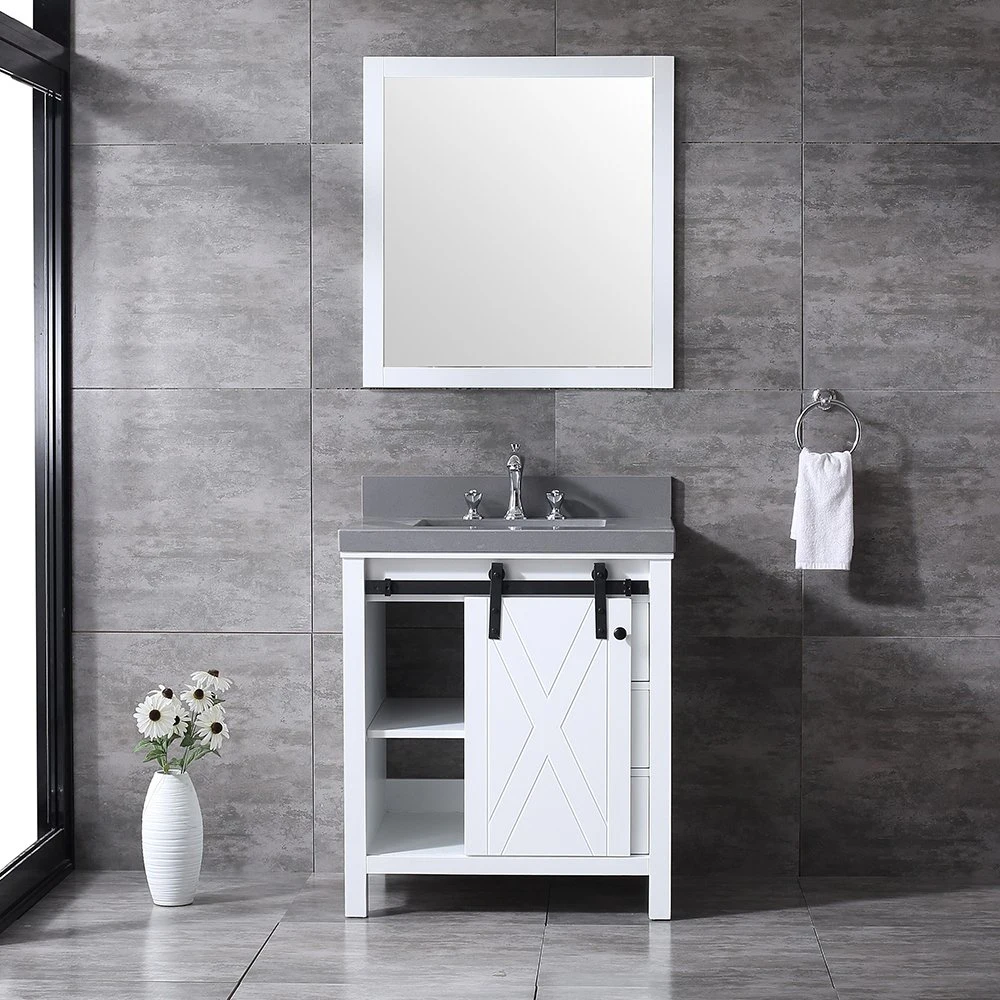 30 Inch Modern Integrated Basin Bathroom Vanity Cabinet