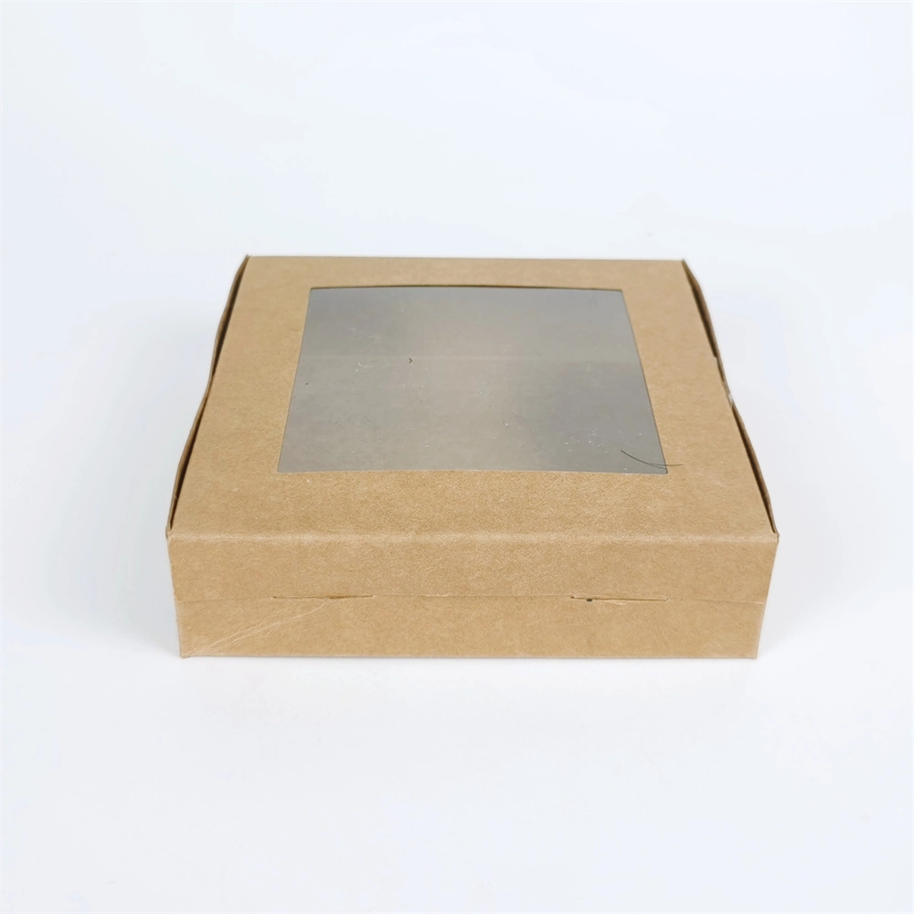 Spot Gift Packing Box Paper Daily Packing Box PVC Windowed White Black Kraft Paper Box