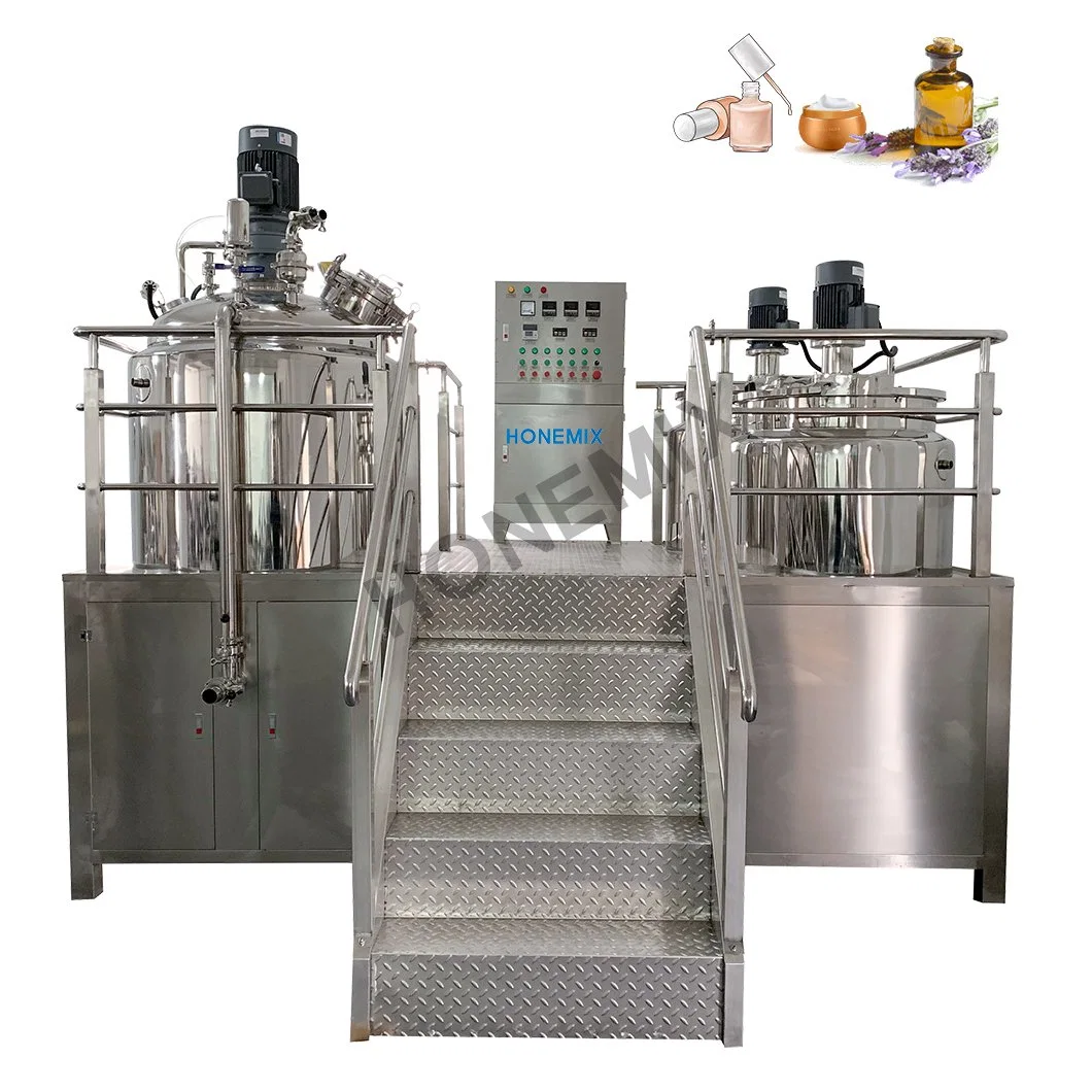 Vacuum Paste Manufacturing Machines Wholesale/Supplier Price Honemix Homogenizer Mixer Machine with Bottom Motor