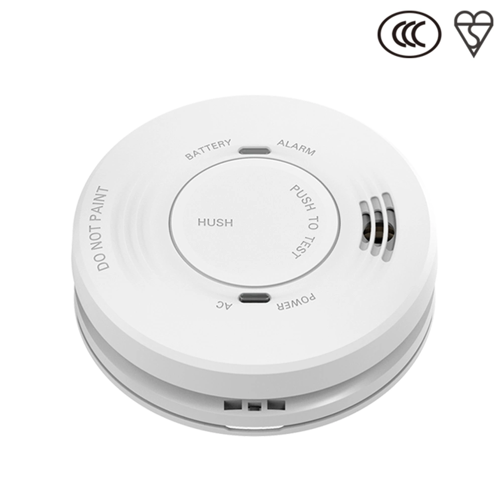 Dual Power Bsi Ce AC 120V RF Interconnect Wireless 10 Year Smoke Hardwired Alarm