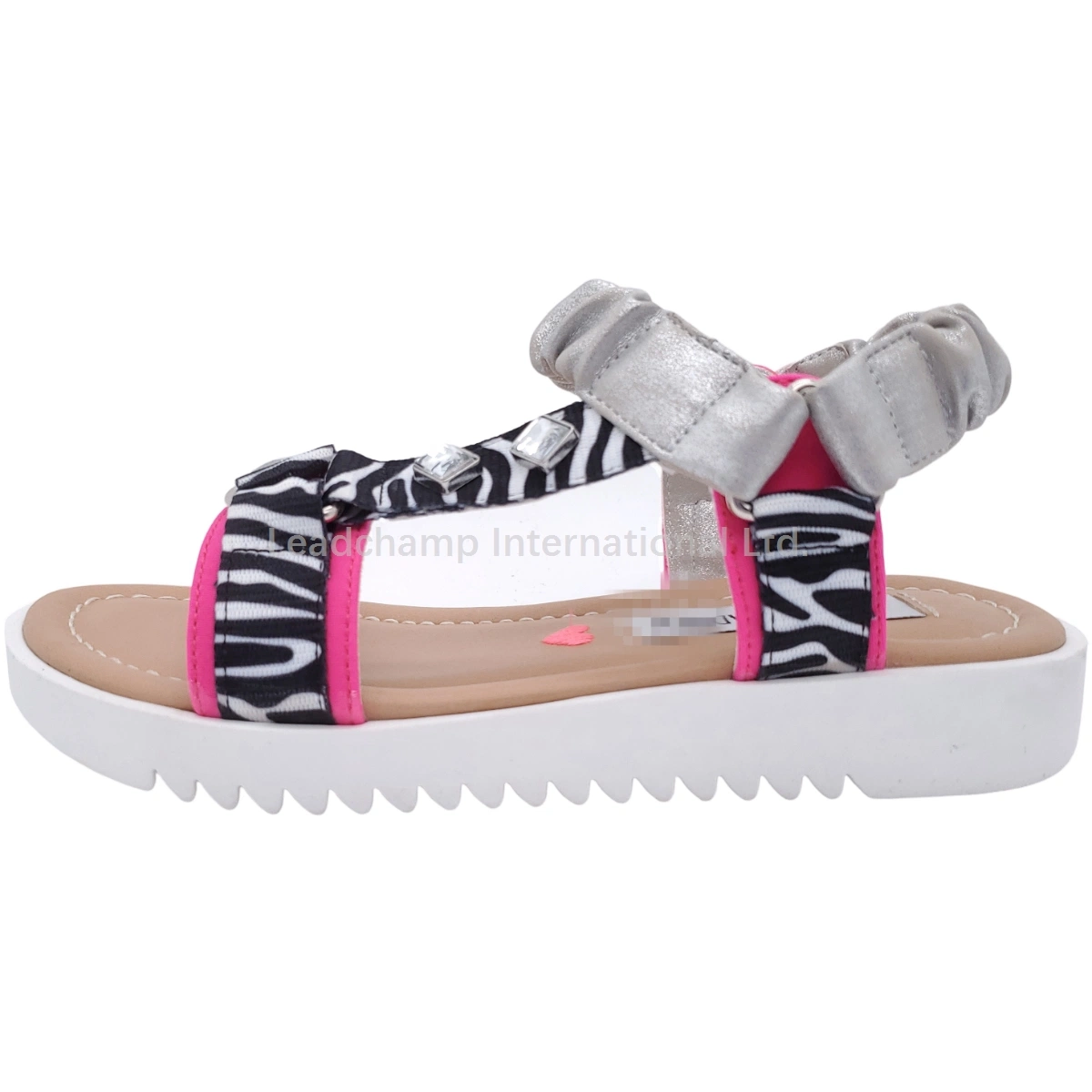 Fashionable Animal Print Textile Kids Casual Shoes Summer Sandals