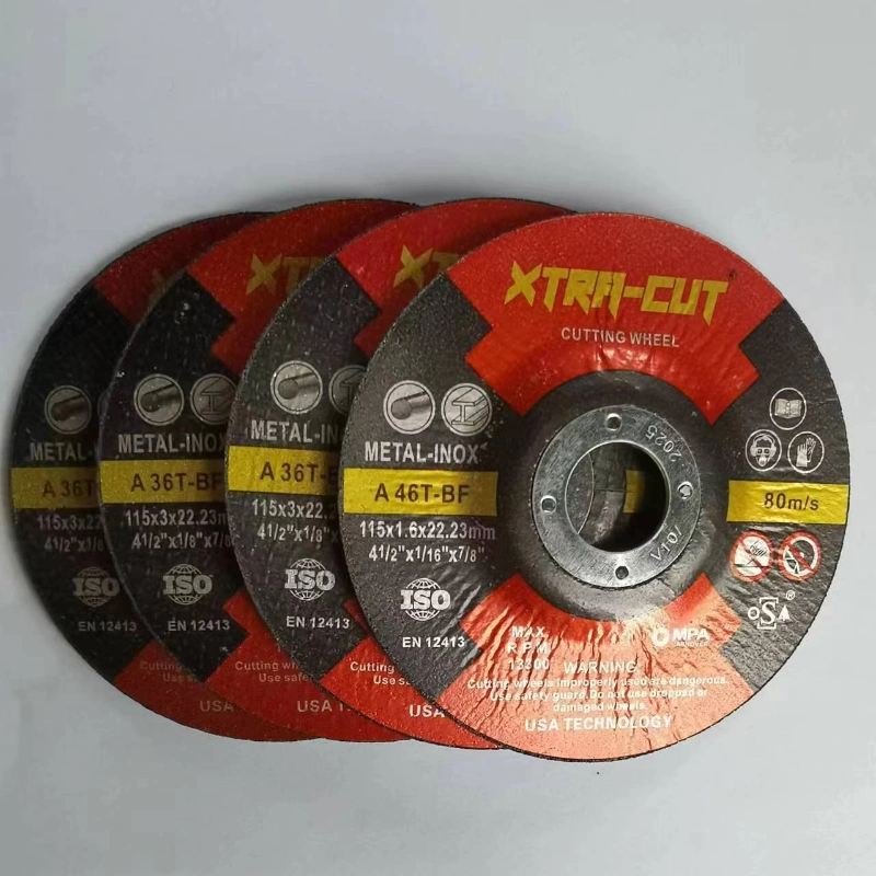 Outil de fixation 4.5" 115X1.6X22mm disque abrasif découpe métal et acier inoxydable Roue