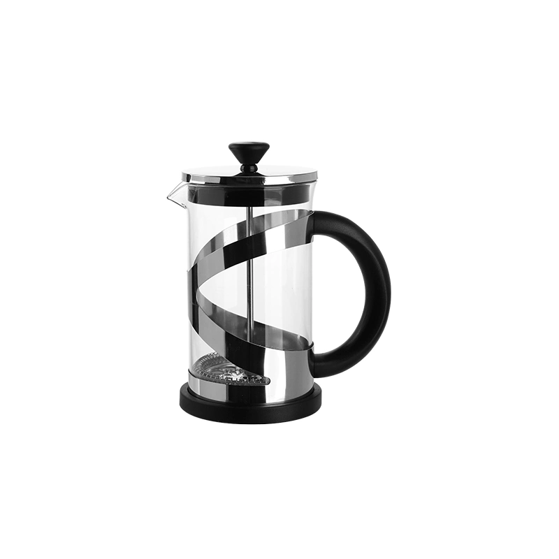 Heat Resistant High Borosilicate Glass French Press Pot Coffee Maker with Stainless Steel Handle