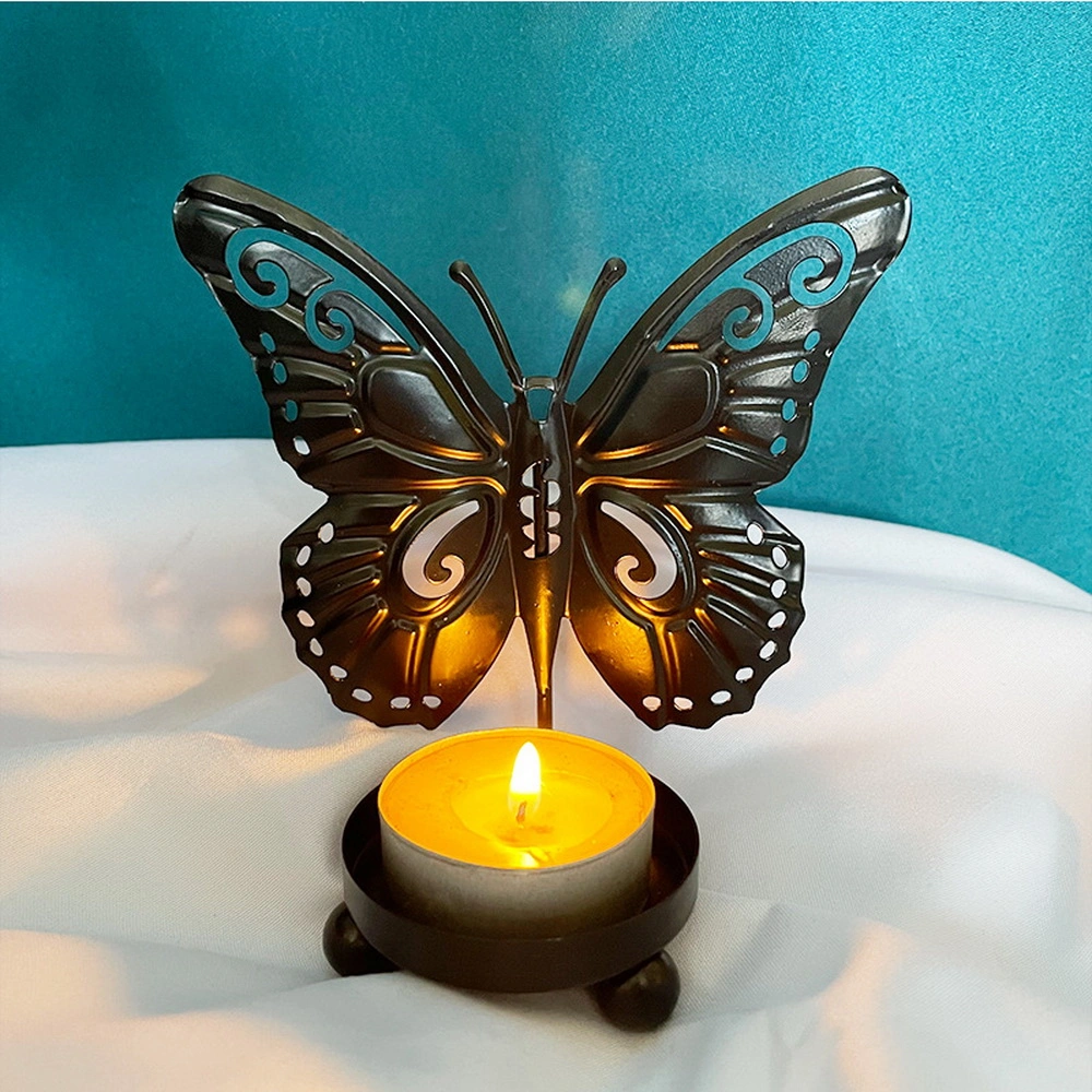 Creative Gold Butterfly Candle Holder Exquisite Shape Table Candlestick for Romantic Wedding Centerpieces Table Decor Candelabro