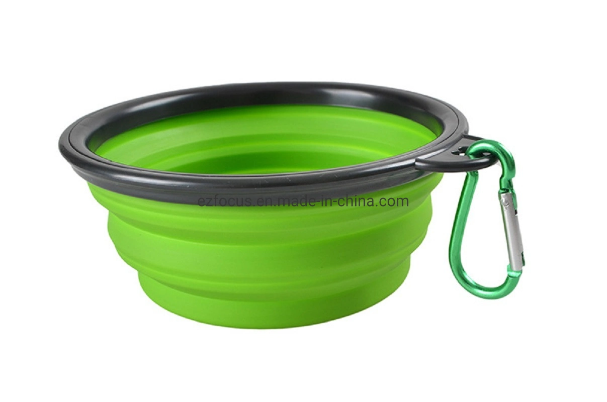 Travel Dog Bowl, Silicone BPA Free Foldable Pet Supplies Collapsible Pet Food Water Feeding Bowl for Dog & Cat Wbb10035