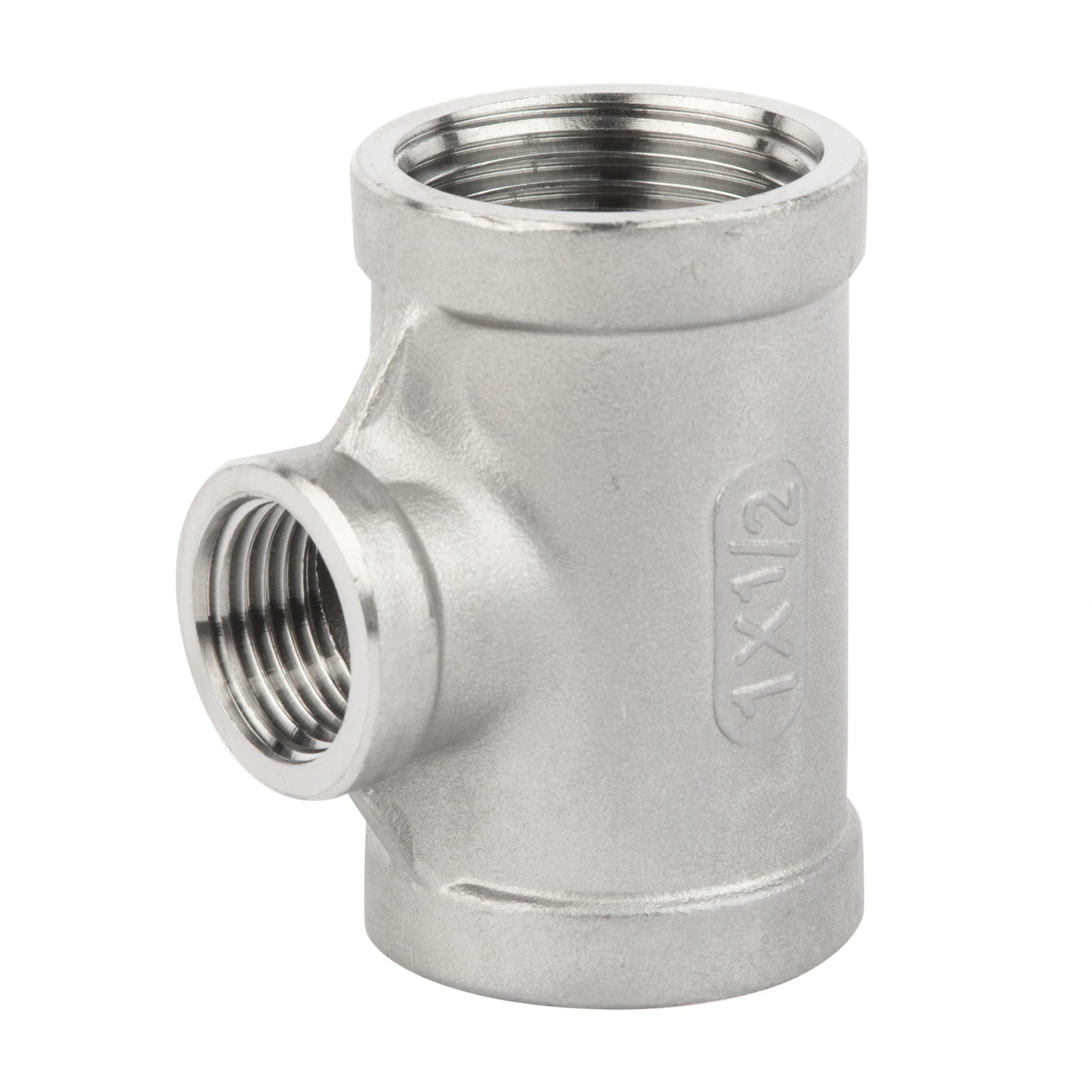 Stainless Steel Female Pipe Fitting Thread Screwed Reducing Tee