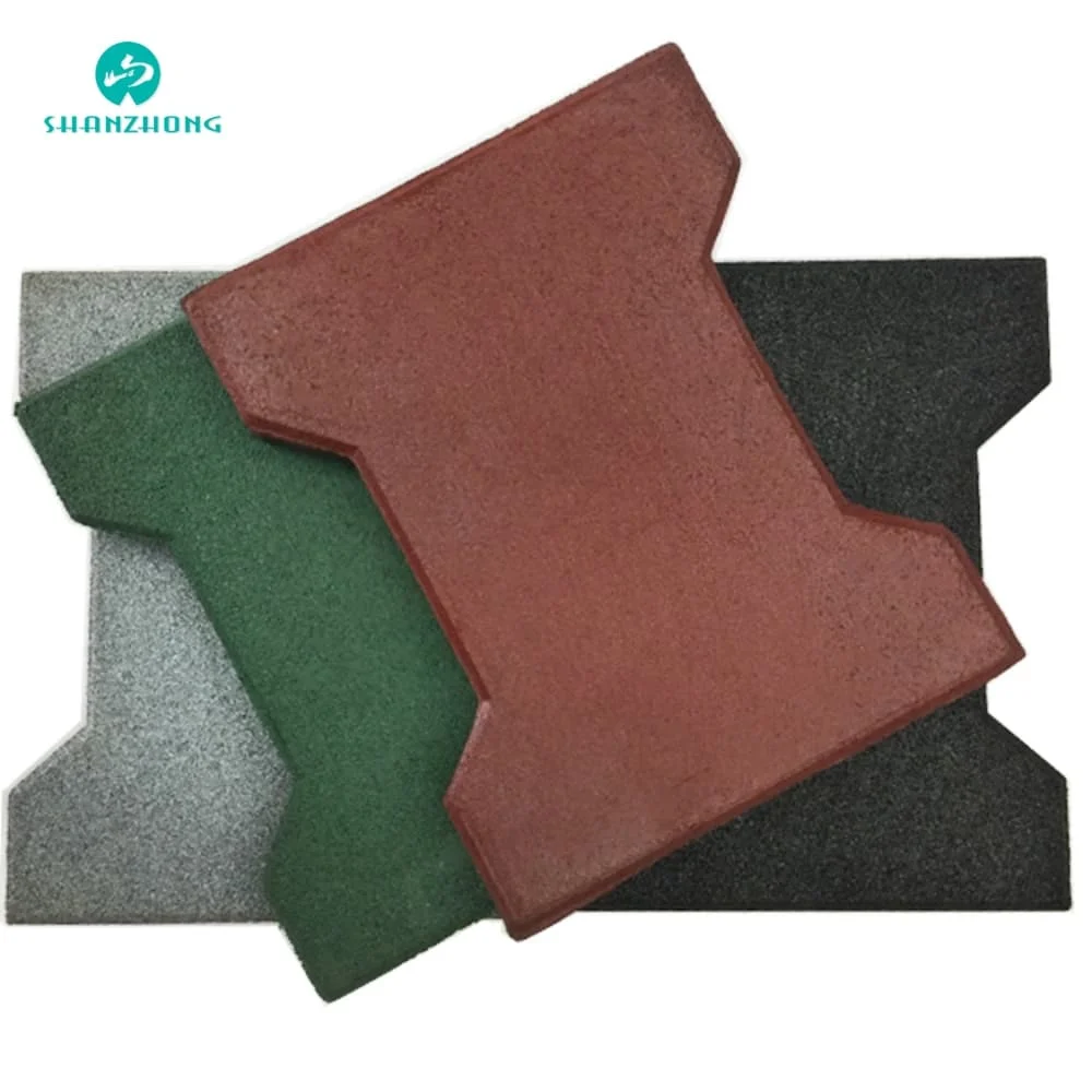 Tapis de jardin de qualité beau et auto-installés EPDM couleur Granulés caoutchouc Chemins de chevaux sécurité plancher intérieur extérieur caoutchouc plancher briques