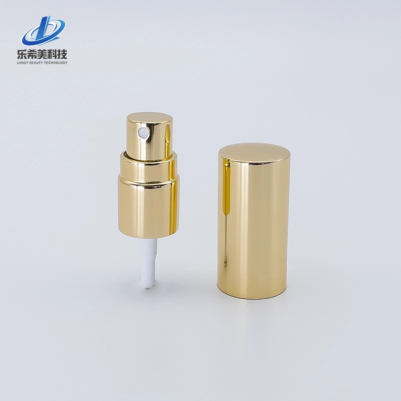 18/410 20/410 24/410 Aluminium Atomizer Pump Spray Perfume Spray Gold Color Cosmetic Packaging with Glass Bottle Plastic Bottle No Screw on Press on Bottleneck