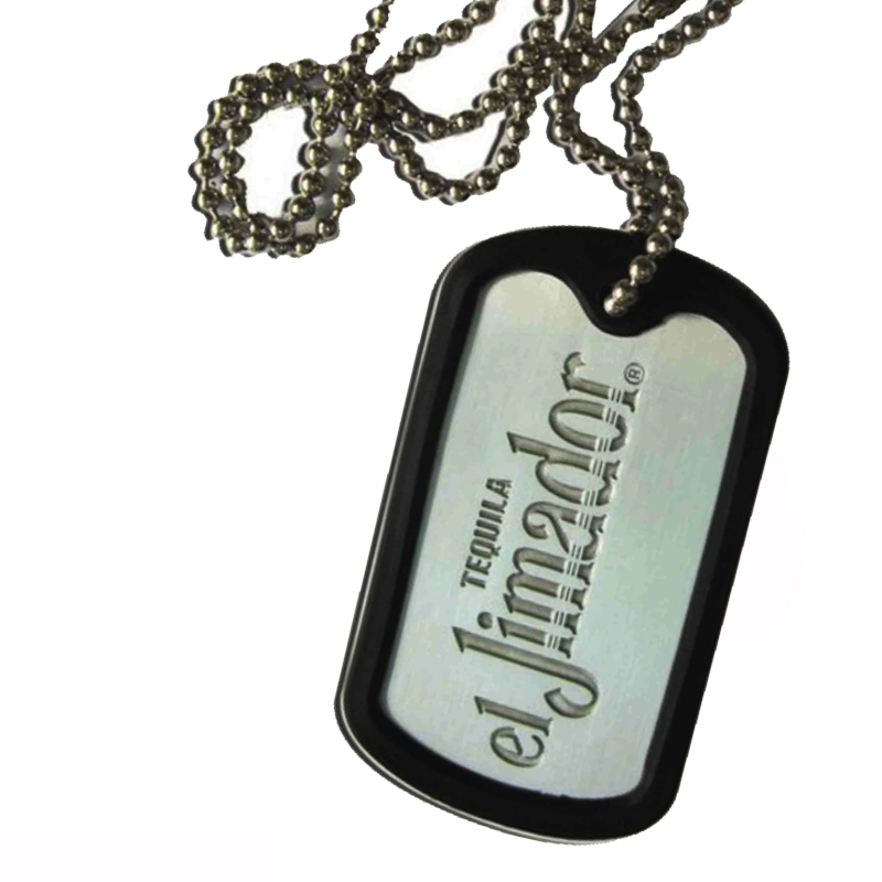 Manufacturer From China Embossed Silencers Two Holes Custom Cut out Private Xvideos ID Service Black Dog Tag Promotion Gift