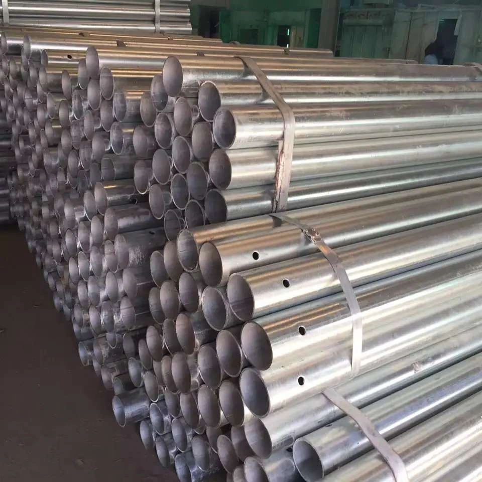 Hot Dipped Galvanized Highway Guardrail Steel Round Fence Post for Sale