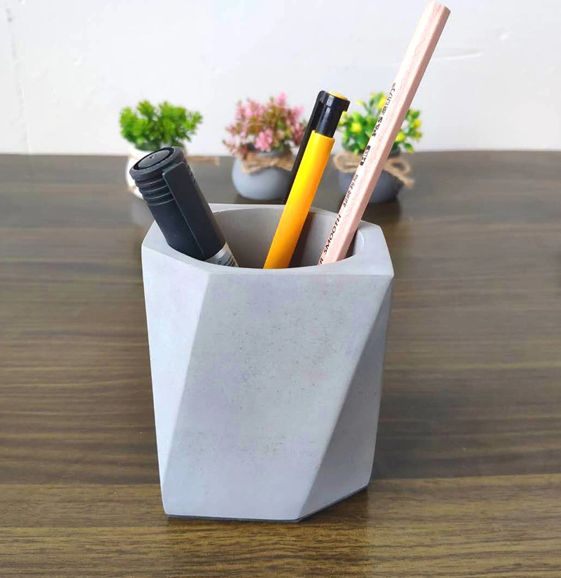 Nordic Style Cement Office Library Pen Holder