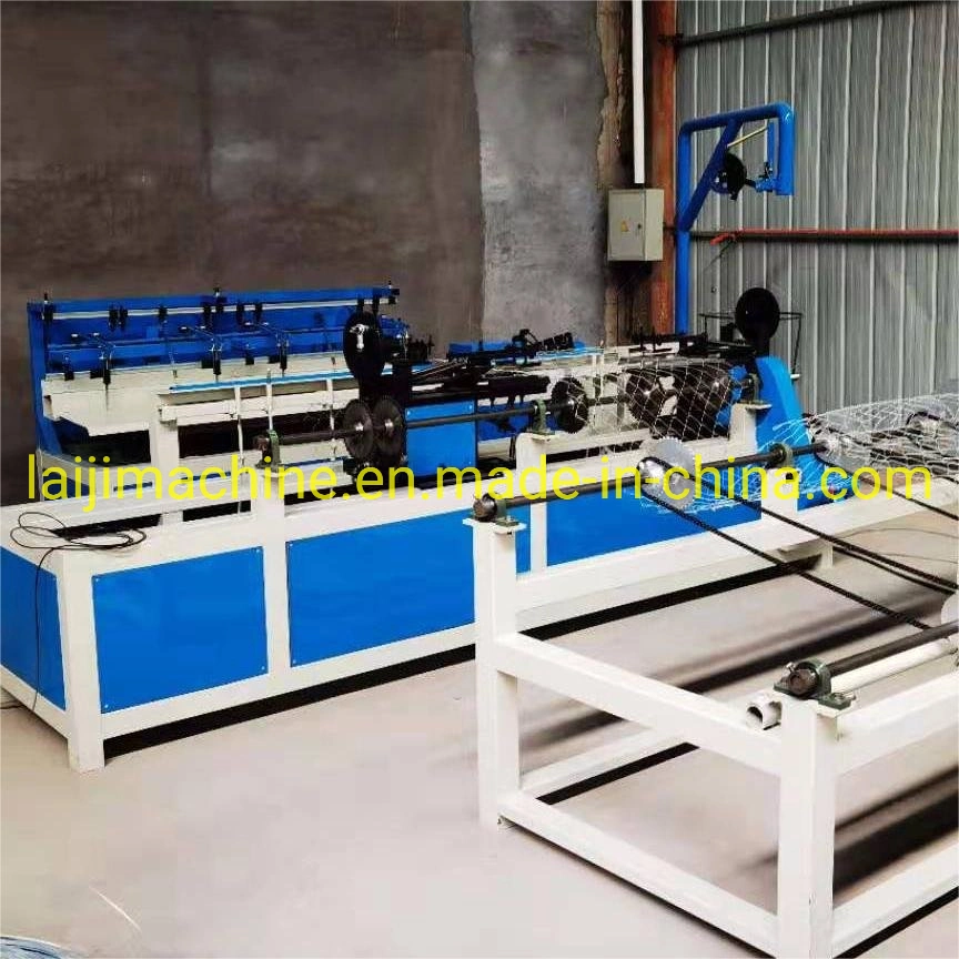 Double and Single Wire Diamond Mesh Chain Link Fence Making Machine