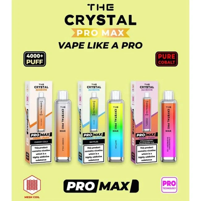 Original WGA Crystal PRO Max 10000 Puffs VAPE desechable al por mayor E E cigarrillo electrónico 600 4000 12000 Puffs Crystal King 10K 12K Puff VAPE Bar