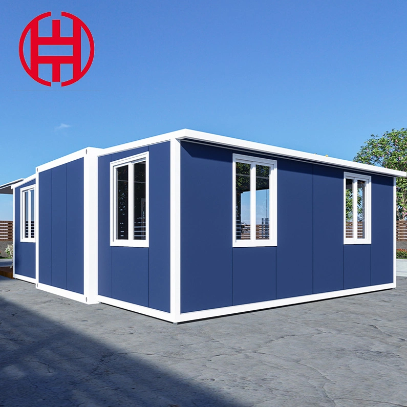 Holzmaserung 40 FT 20 FT modernes Prefab Expandable Container House Living Mobile Fertighaus Villa 3 Schlafzimmer mit Bad