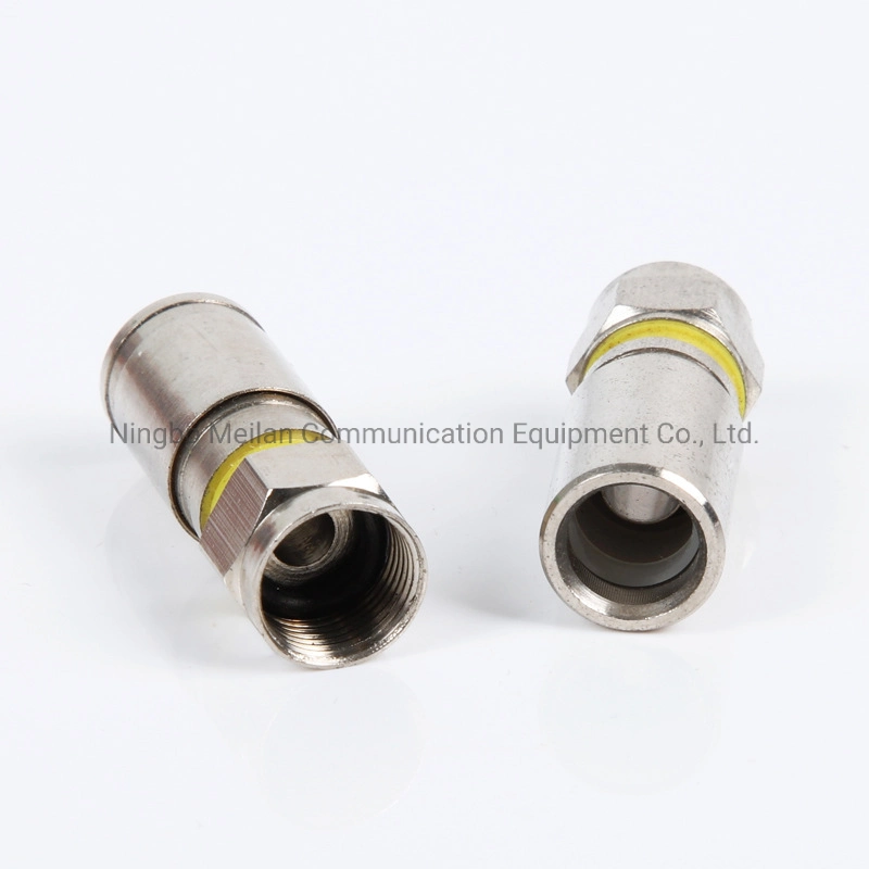 RG6 CATV 75-5 4 Shielded F Compression Male Coaxial Connector