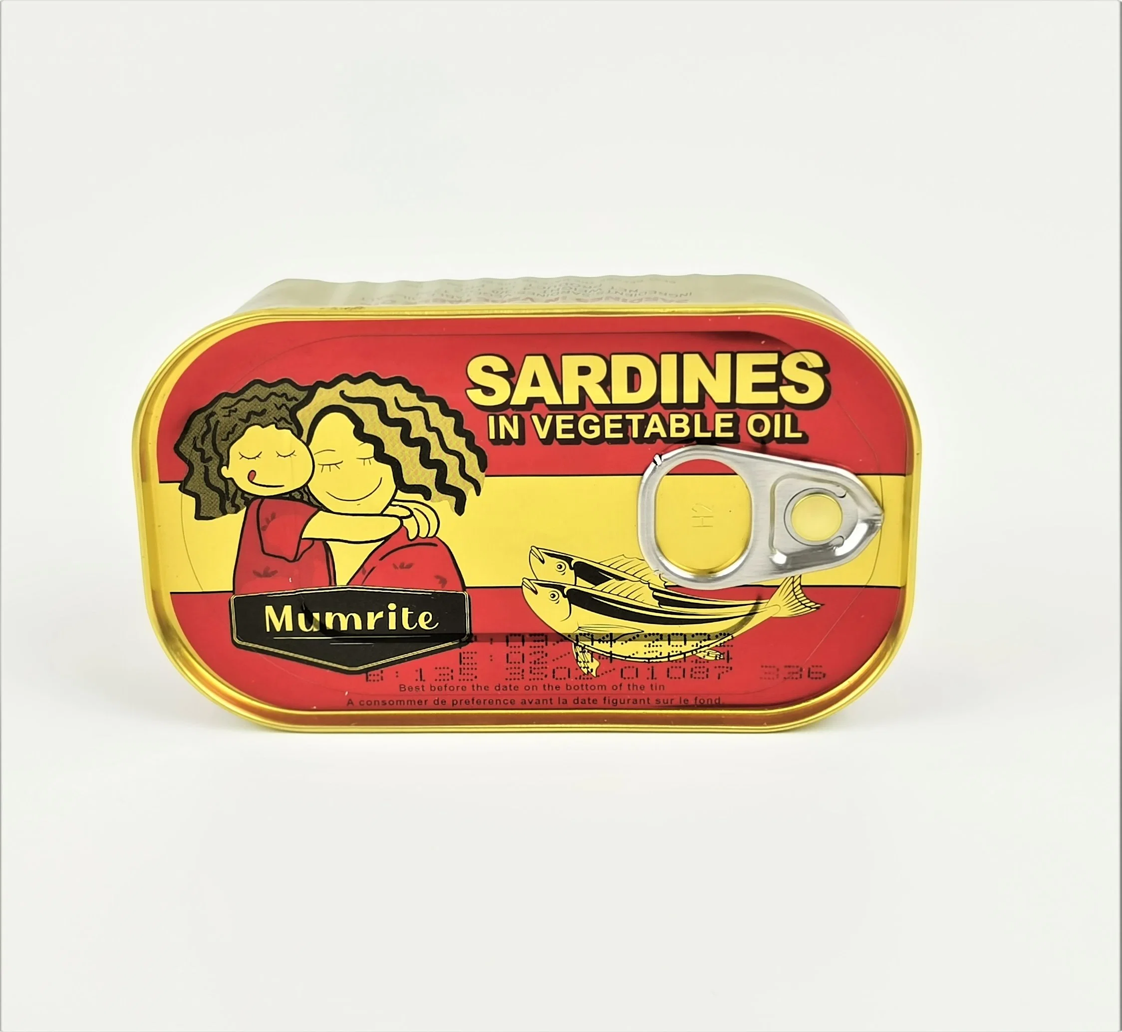 Canned Sardine in Vegetable 100% Oil Wholesale/Supplier Sardines Tin Fish 125g