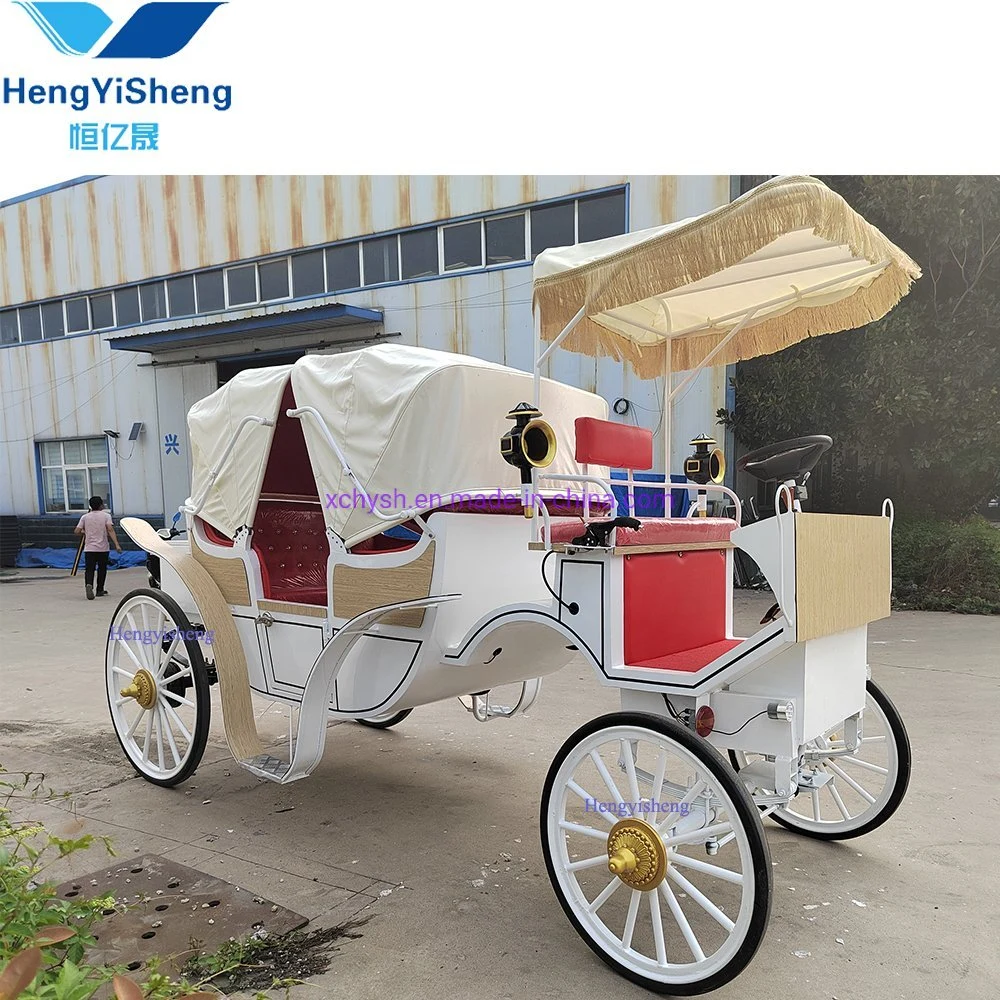 Transport spécial pour le tourisme de mariage en calèche hippomobile.