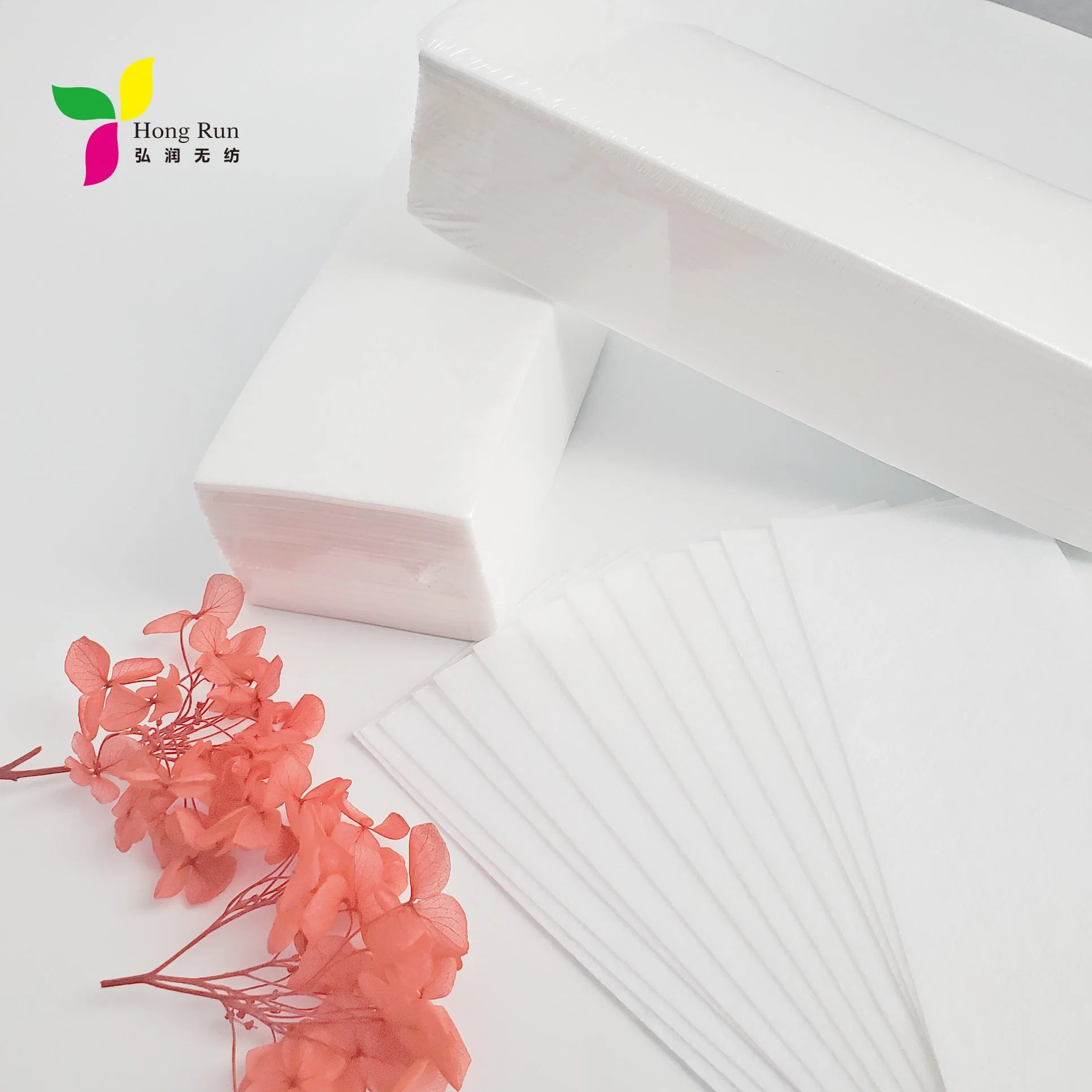 100 PCS 7*20cm 90gsm Wholesale papel Depilatorio no tejido Cera desechable Papel para eliminar el vello de tiras