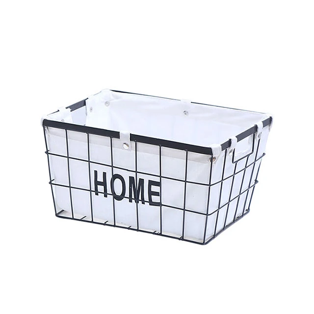 2022 Hot Selling Custom Fashion Canvas Fabric Wire Storage Bin