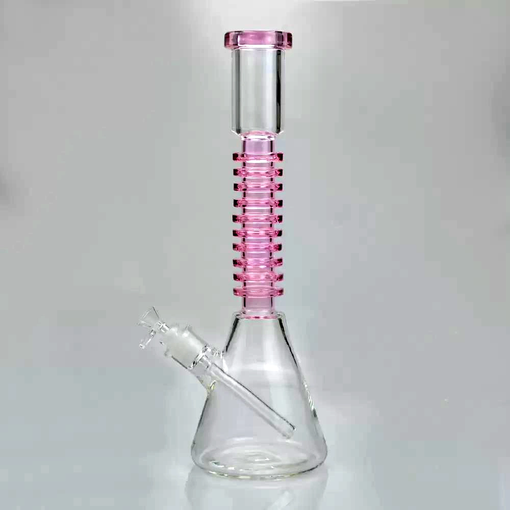 16.5-Inch Glass Smoking Pipe Hookah Shisha Creative Long Neck Ice Catcher 7mm Beaker Glass Water Pipe