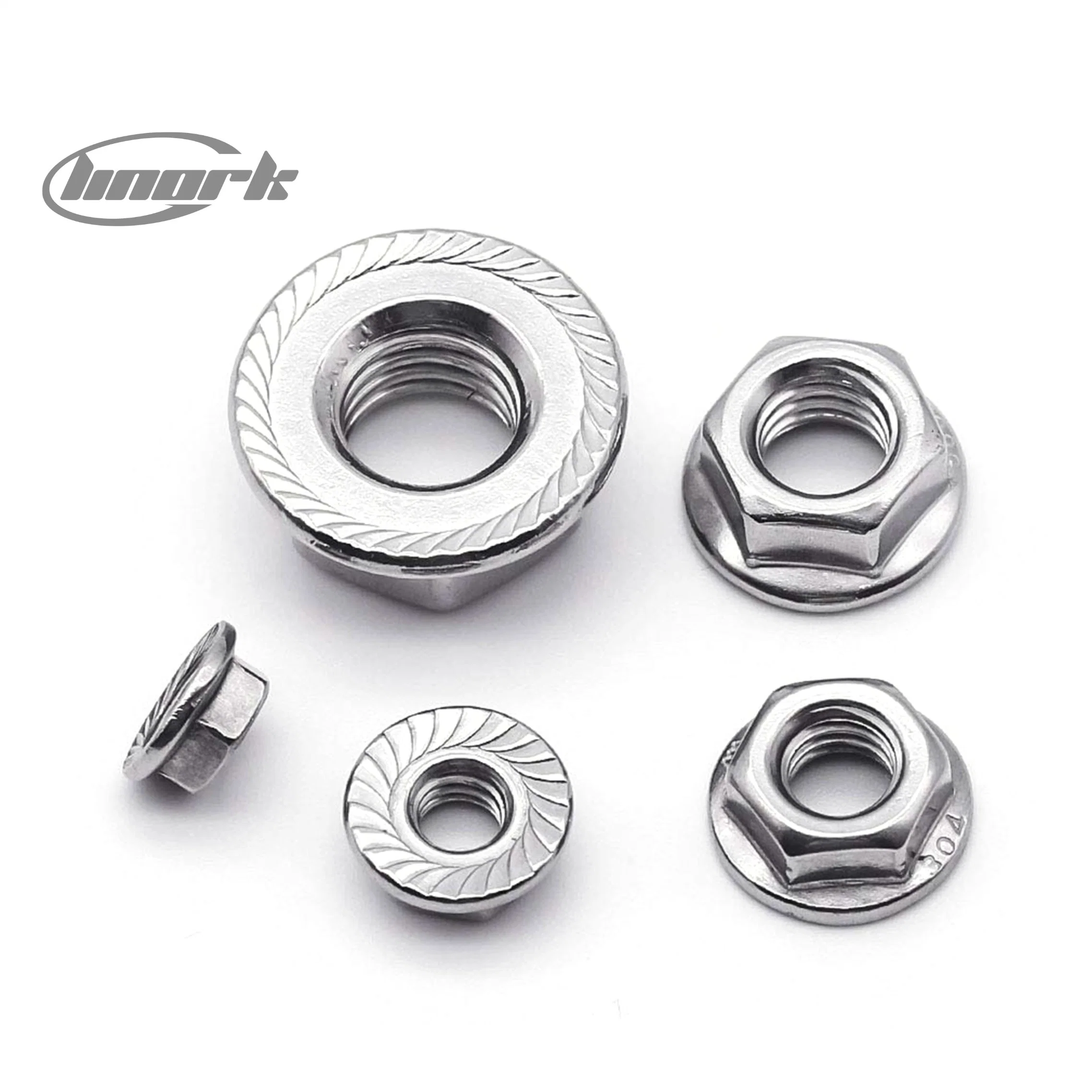 304 Stainless Steel High Strength Hex Flange Locking Nut Made in China