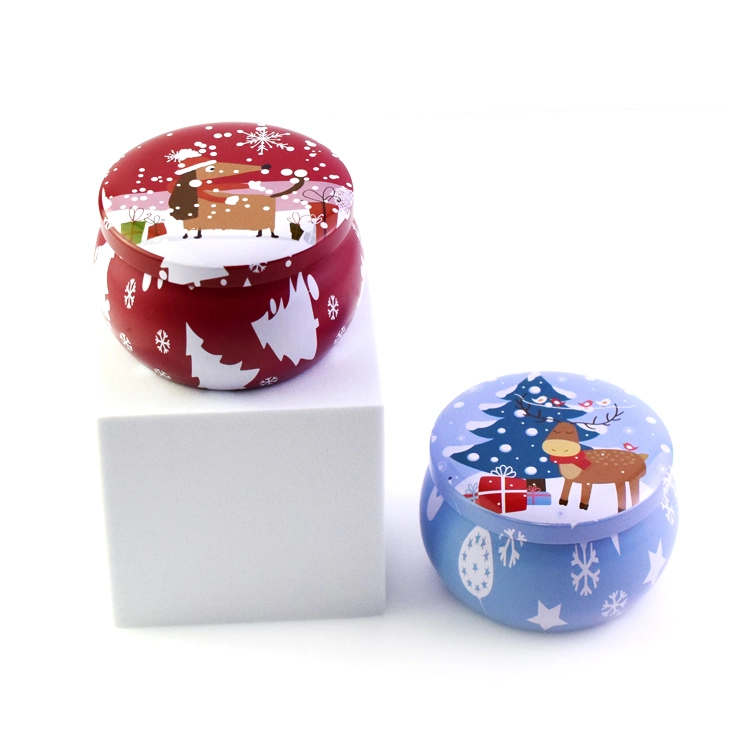 Moda lujo Fancy decoración Casa Fragrance aromas personalizados Diseño de Navidad Juego de regalo de velas de estaño perfumadas
