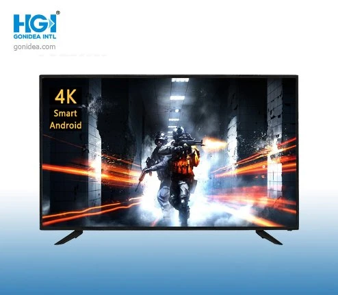 Android inicial de 50 polegadas de ecrã plano LCD 4K cores smart caixa LED TV HGT-50