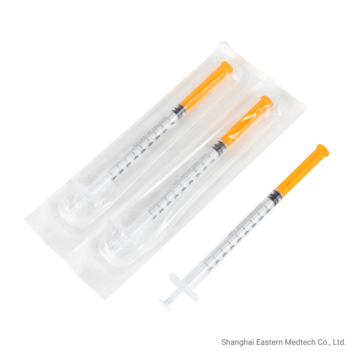 Hospital Instrument 0.5ml Vaccine Injection Medical Device Plastic Low Dead with Needle 25gx1" Space Lds Ldv Latex Free Vaccines Syringes