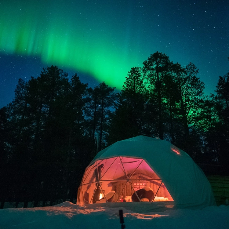 6m de diámetro de la casa Domo Igloo Glamping invierno tienda