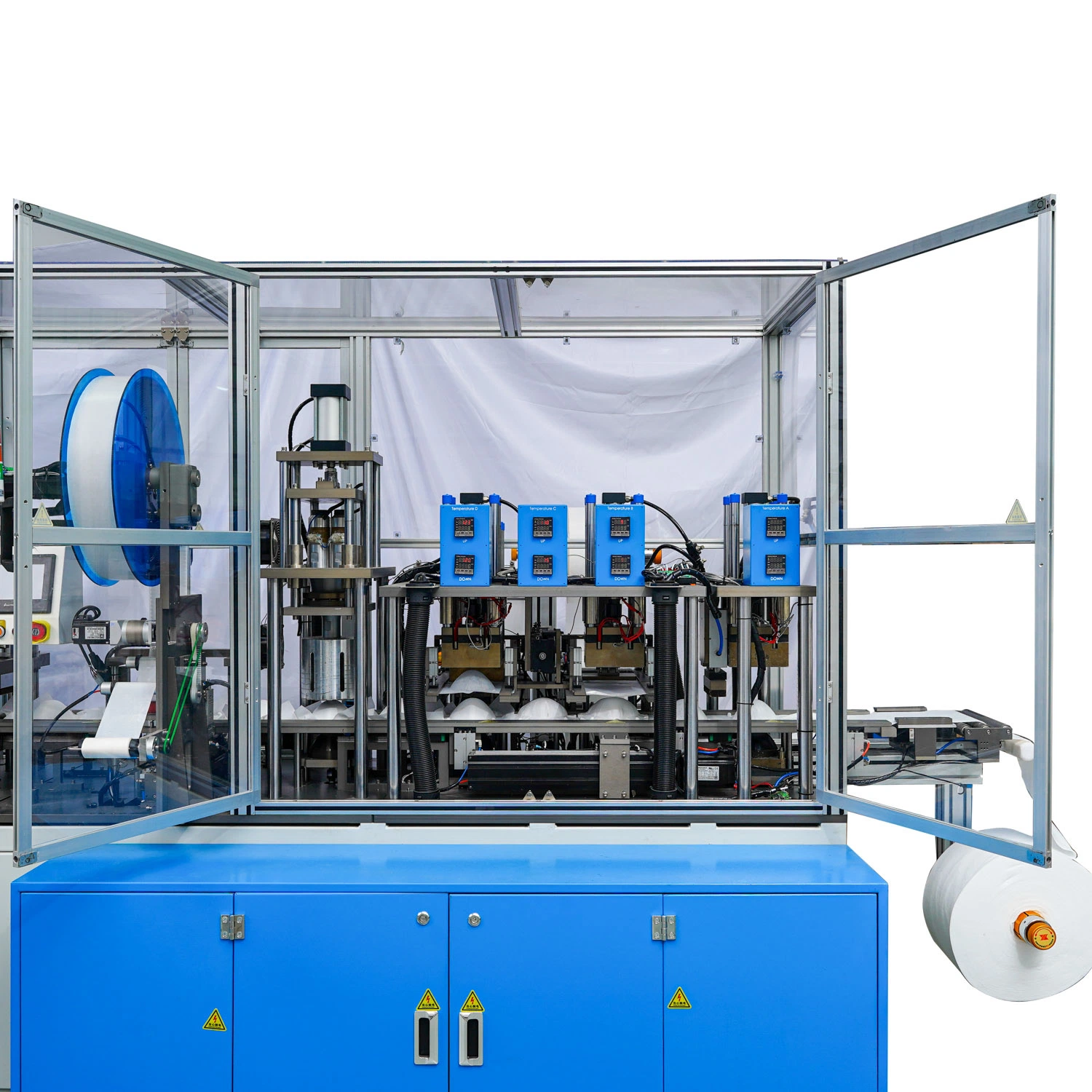 2022 Newest Technology Protective N95 FFP3 Cup Mask Machine Fully Automatic Cold Pressing Forming Cup Mask Machine Manufacturer