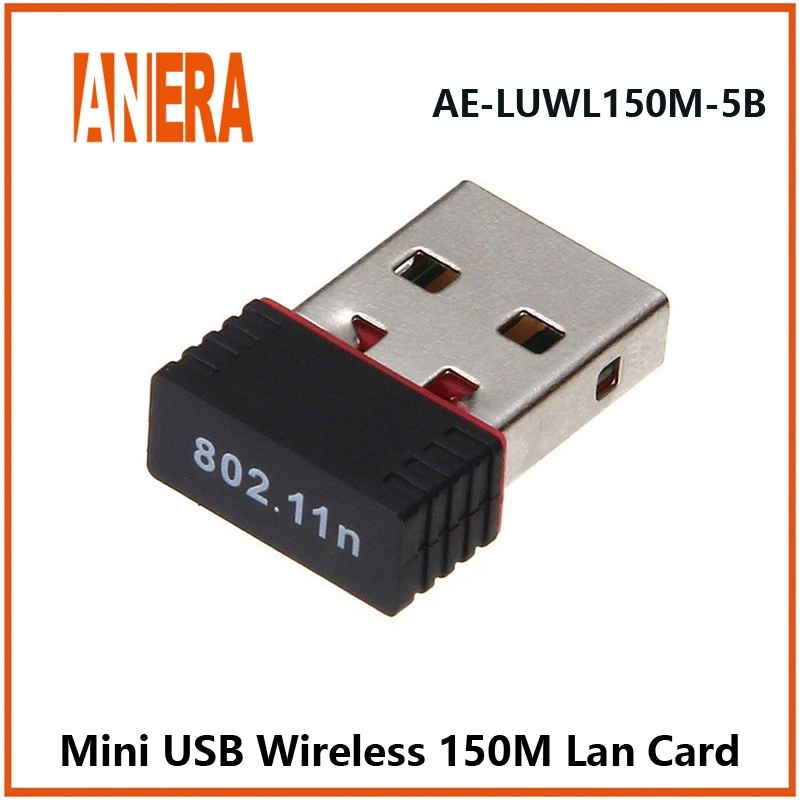 Anera Mini Tarjeta de red inalámbrica USB 2.0 dongle adaptador WiFi RTL8188ftv Tarjeta LAN