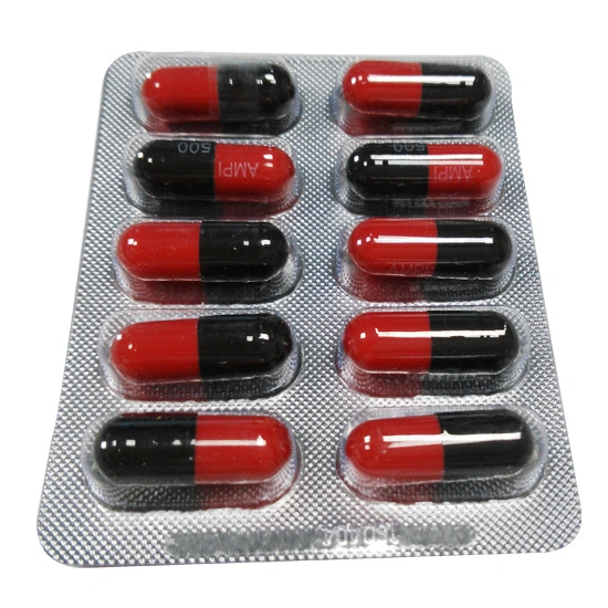 Cápsula de Ampici 500mg 10*10/Caja, Medicamento Occidental con GMP