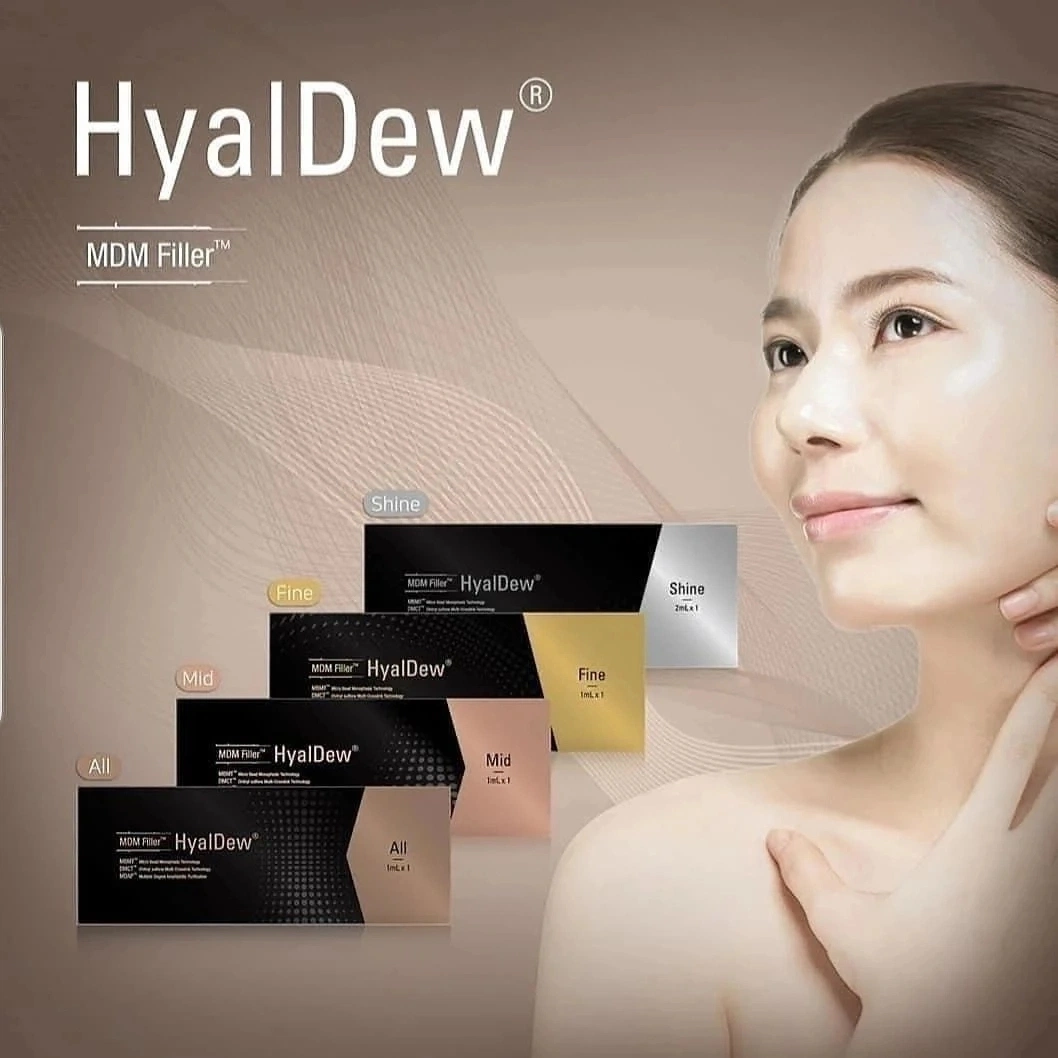 Hyaldew Shin Fine MID All 1ml Injectable Cross Linked Hyaluronic Acid Dermal Filler Medical Grade Ha Dermal Filler Hyaldew Ha Filler