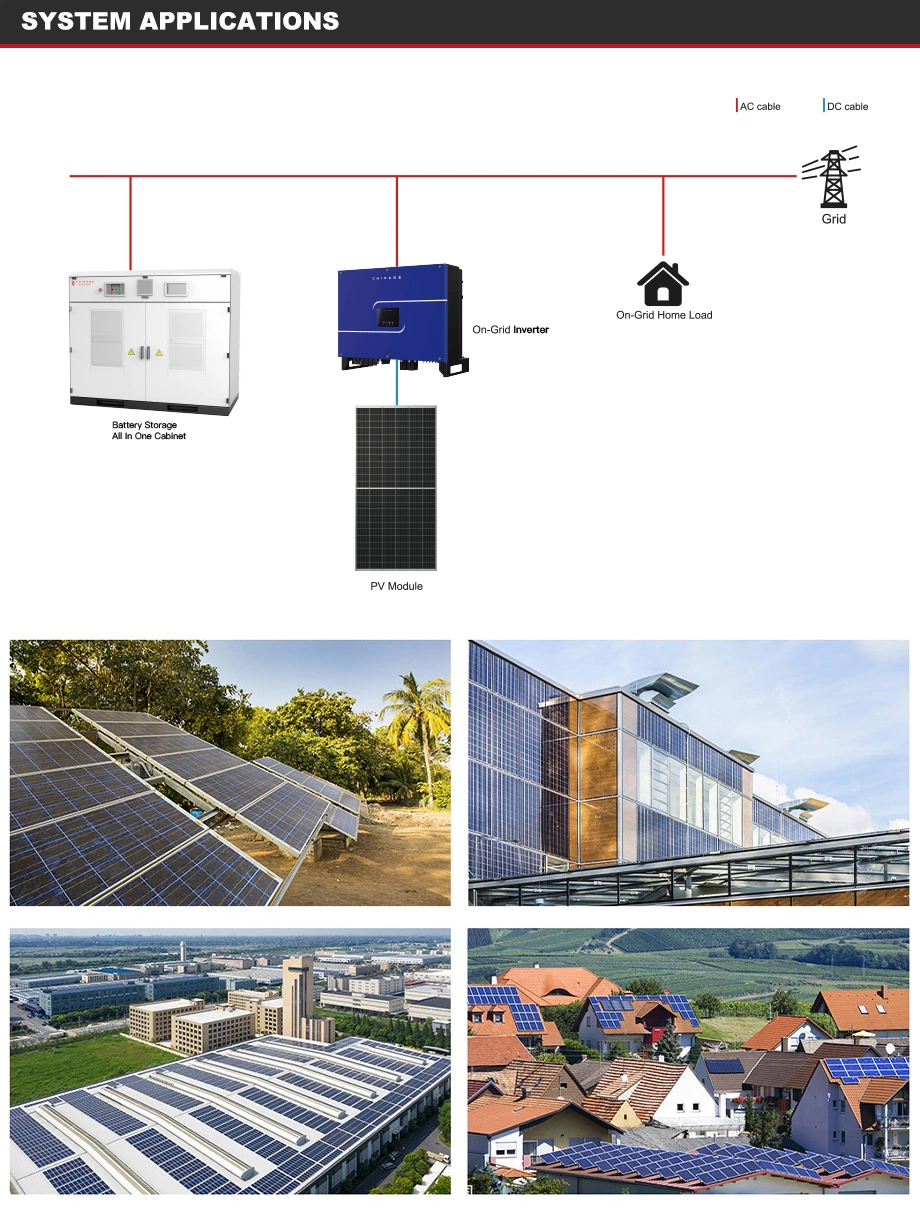 Fuente de alimentación de cincel Industrial Hybrid Inverter Solar Power Storage batería Sistema de almacenamiento de energía integrado todo en uno