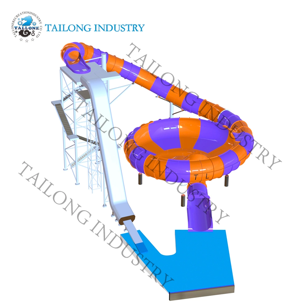 Spuer Bowl Water Park Commercial Customized FRP Slide of Amusemnt Park Water Play Equipment