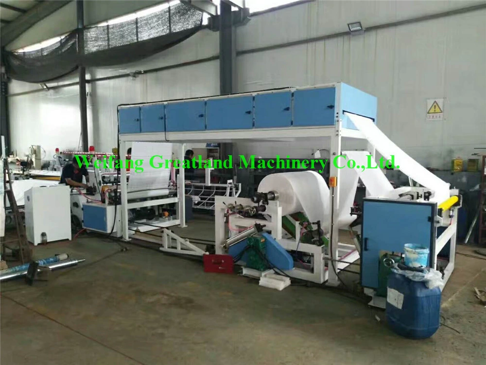 Chinese Tissue White Color Jumbo Roll Neck Paper Creping and Rewinding Production Line