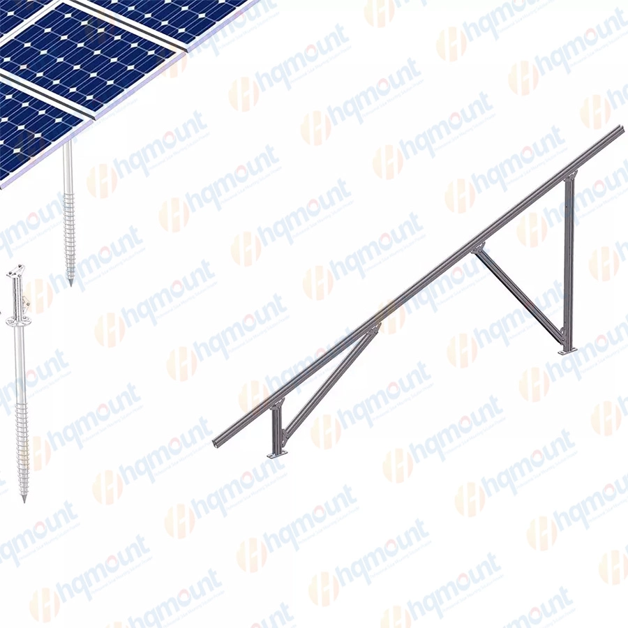 Fix Rack Above Concrete Base Aluminum Rail Photovoltaic Stent