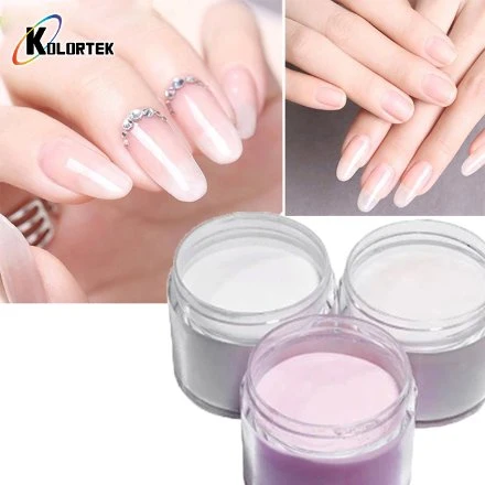 Clear Pink White Carving Crystal Polymer Nails Art Acrylic Powder