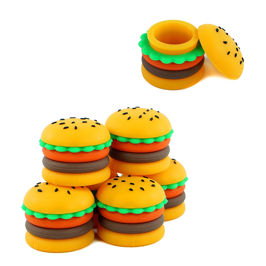 5ml Hamburger Jar Non-Stick Food Grade Silicone Wax Containers 5ml Non Stick Wax Oil Multi Use Storage Jars