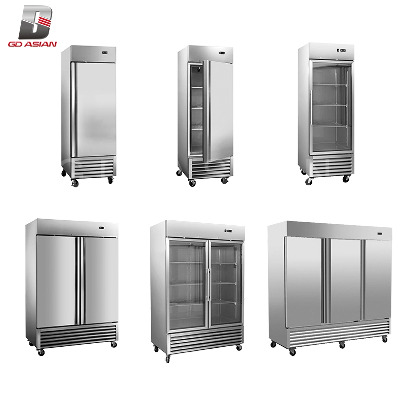 2/3/4 acero inoxidable de Puertas refrigerador Comercial equipos para Cocina