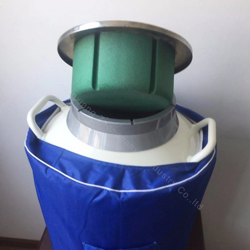 Depósito de azoto líquido de 2 L, 6 L, 10 L, 15 L, 20 L, 30 L. Recipiente de azoto líquido Dewar criogénico seco para seminação artificial