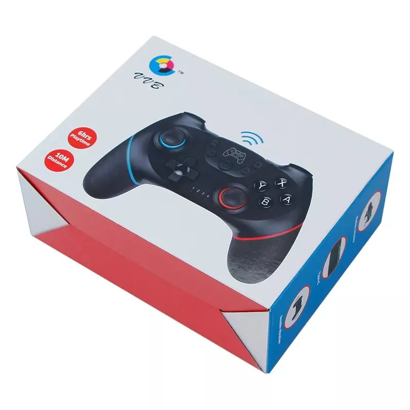 Logótipo personalizado impresso cartão brilhante laminação Electronic Appliance Game Controller Caixas de embalagem de papel para embalagem de presentes com PVC para chave elétrica principal Janela