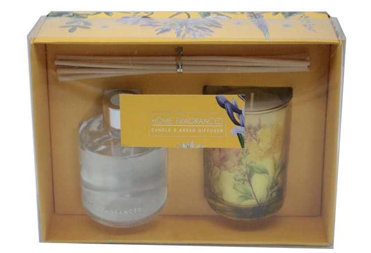 Glass Diffuser and Scented Glass Candle Gift Set for The Promotion Gift