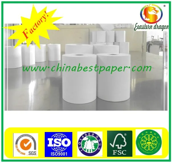 Thermal paper roll in paper material