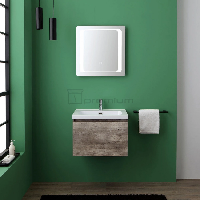 Moderno cuarto de baño con lavabo y espejo de melamina Venta caliente cuarto de baño