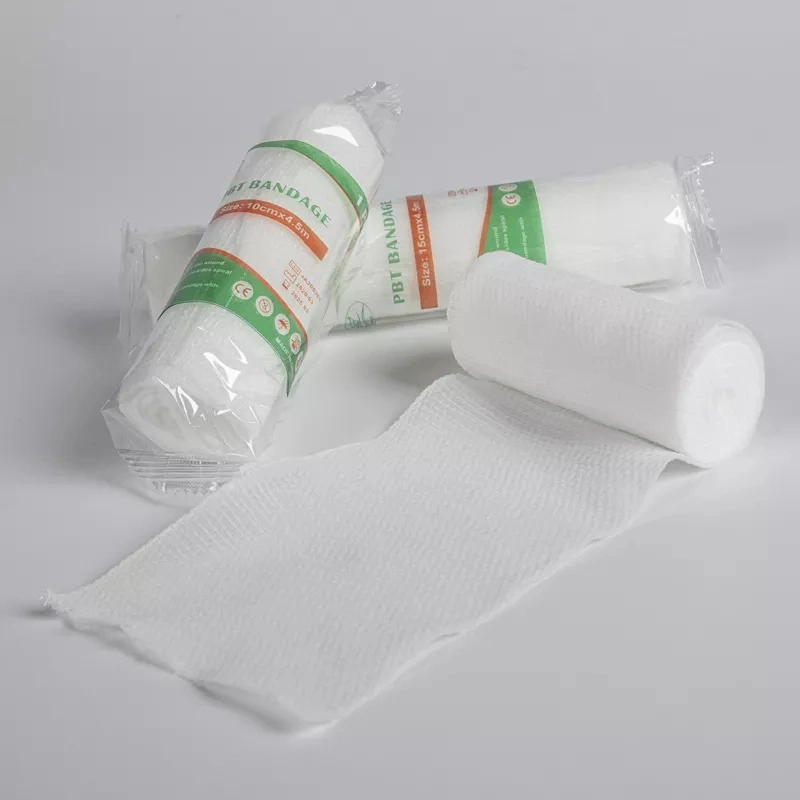 Factory Supply Medical Surgical PBT Gauze Elastic Bandage First Aid PBT Wound Bandage CE Approved