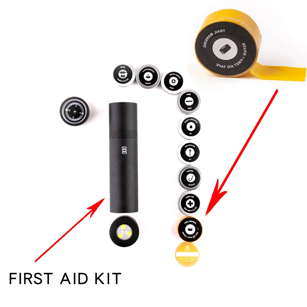 Mini Survival erste Hilfe Kit Reparatur Abenteuer Kanal Band für Verbandswunden, Mark Trails, Reparatur-Ausrüstung